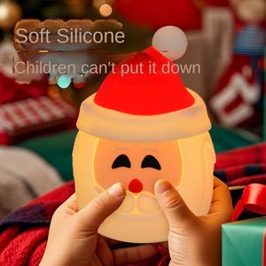 Lámpara de Silicona con Control Táctil que Cambia de Color, Serie Navideña Novedosa, con Diseño de Santa Claus Navideño para Niños, Regalo - Product Image 4