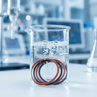 Joint d'étanchéité en silicone Atlas O-ring résistant aux produits chimiques, encapsulé en PTFE, FKM haute température, revêtu de FEP pour vannes de traitement chimique
