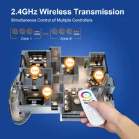 Gledopto 2026 Новейший контроллер LED GL-C-601P ZigBee 3.0 Pro Max 5-в-1 с управлением через приложение, совместимый с Alexa/SmartThings, DC5~24V 10A/канал, максимальная нагрузка 360W