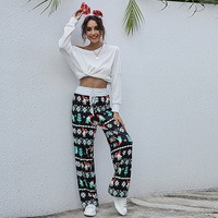 Pantalon de pyjama décontracté en coton pour femme Wingtumarket – Tenue de nuit et de maison pour Noël