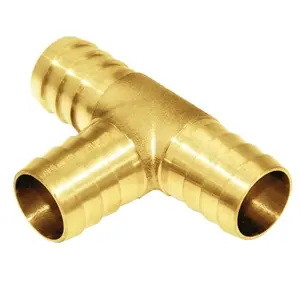 Factory direct 1/2" ID 3 way Union Fitting Intersection brass hose fittings hose barb tee