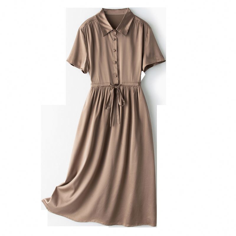 thick silk dress Dylan White gown in heavy Silk Satin