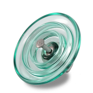 Isolateur en verre trempé de type disque haute tension en fibre de verre à <span class=keywords><strong>prix</strong></span> d'usine avec revêtement en silicone RTV certifié IEC - Product Image 1