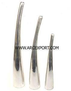 Vase à fleurs de luxe en aluminium de qualité pour décoration de table Pot à fleurs en métal de haute qualité poli miroir Vases à fleurs - Product Image 6