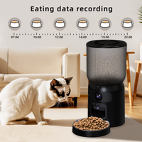Distributeur automatique de nourriture pour animaux de compagnie intelligent OEM, application de contrôle à distance, puce électronique, laser pour taquiner les animaux, 2 caméras, vision nocturne HD 1080P, 5L, application de distributeur automatique de nourriture pour animaux de compagnie