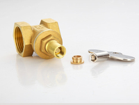 Válvula de Compuerta de Latón Bloqueable DN15-DN50 PN16 de Paso Completo con Maneta de Ala, Resistente a la Corrosión, para Suministro de Agua, HVAC, Gas, WRAS, CE, ISO