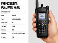 Radio numérique DMR 5W APX6000 VHF UHF 1000 canaux, écran couleur, GPS, étanche IP68, suppression du bruit, talkie-walkie longue portée