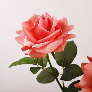<b>Artificial</b> Roses Single <b>Stem</b> White Plastic Silk High Simulation Wedding Home Decor - Product Image 3