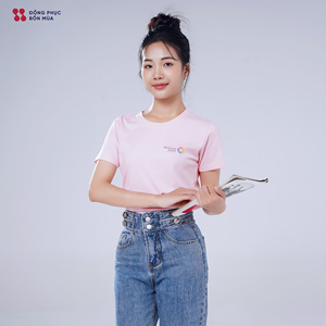 T-shirt en coton à col rond personnalisé avec logo en gros pour les événements promotionnels - Product Image 4