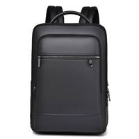 Ransel pria kulit PU tahan air eksekutif dengan Port pengisi daya USB ransel Notebook bisnis sekolah kantor penutup ritsleting