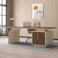 Bureau commercial en pierre frittée de style italien Bureau à domicile moderne Table d'écriture Bureau directeur général Bureau de direction