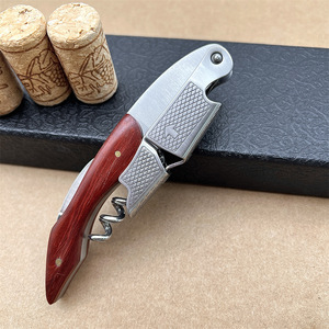 Apribottiglie vino utilizzare facilmente manico in legno personalizzato cavatappi vino apribottiglie - Product Image 3