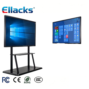 לוח אינטראקטיבי מסוג LCD בגודל 55 אינץ' של אלקס, מסך מגע מרובה, רזולוציית <span class=keywords><strong>4K</strong></span> UHD, זיכרון RAM בנפח 4GB, תמיכה בריבוי שפות, מערכת הפעלה אנדרואיד/ווינדוס, מתאים לפגישות. - Product Image 1