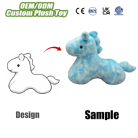 Maßgefertigtes Niedliches Pferde-Plüschtier Weiches Kuscheliges Kawaii Stofftier PP-Baumwolle Individuelles Design Puppe Kinderzimmer-Deko Geschenk Großhandel