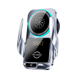 Produit de dropshipping Ventilateur de refroidissement TEC à capteur intelligent Turbofan avec capteur de température Refroidissement de voiture Charge sans fil Support RGB Chaud - Product Image 1