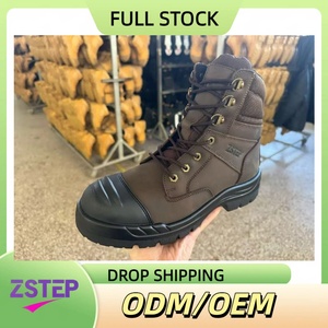 Stivali di Sicurezza da Uomo in Pelle con Punta in Acciaio, Resistenti a Olio e Gas, Impermeabili, Caviglia Alta, ODM, Prodotti in Cina - Product Image 1