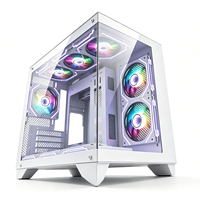 Boîtier PC Mini Tour M-ATX Populaire et Économique pour Gaming, Prend en Charge le Refroidissement Liquide 360mm, 9 Emplacements pour Ventilateurs, Panneau Latéral en Verre Trempé