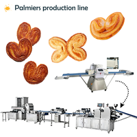 Ligne de production de pâtisserie Palmiers Oreilles d'éléphant à haut rendement, machine automatique de formage de pâte feuilletée et de biscuits pour boulangerie