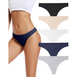 FOXA Lot de 5 strings sans couture pour femmes, culottes respirantes à taille basse et confortables pour l'entraînement et le quotidien - Product Image 1