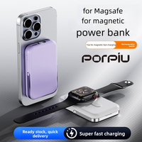 2025 sans fil 10000mAh Power Bank LED nouveau Design support de téléphone intégré PD 22.5w charge rapide banques d'alimentation en alliage d'aluminium