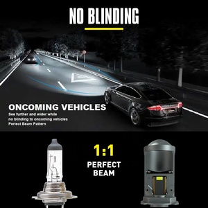 Светодиодная лампа для фар L9 60W 6000LM H4 с линзой, 12V 6500K, проекторная <span class=keywords><strong>LED</strong></span> с вентиляторами и медным охлаждением, новая - Product Image 3