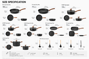 <span class=keywords><strong>Ensemble</strong></span> de 24 casseroles et poêles antiadhésives, compatibles <span class=keywords><strong>induction</strong></span>, <span class=keywords><strong>ensemble</strong></span> de cuisine avec poêles et casseroles, noir classique - Product Image 5