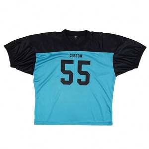 Camiseta de Fútbol Retro Personalizada Unisex, Corte Regular, Transpirable, de Malla de Poliéster, Estilo Cuadrado, Manga Corta, para Verano - Product Image 4