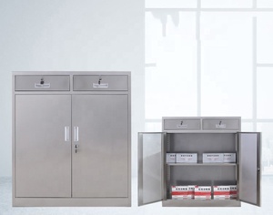 <span class=keywords><strong>Armoire</strong></span> à dossiers et à médicaments moderne en acier inoxydable 304 - Rangement verrouillable pour hôpital, <span class=keywords><strong>pharmacie</strong></span>, clinique - Product Image 1