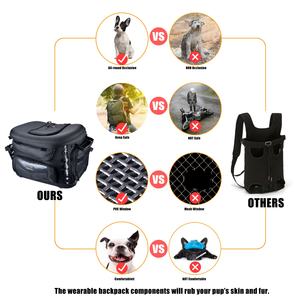 Caja transportadora portátil para perros y gatos, resistente a la intemperie, para equipaje o asiento de pasajero con correas de barra, color negro - Product Image 5
