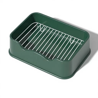 Inodoro de entrenamiento para perros y gatos, rectangular, lavable, de gran capacidad, con bandeja para orina, al por mayor
