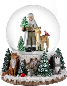 Globe à neige personnalisé en résine de 80 mm représentant un monument architectural, décoration d'intérieur avec musique, souvenir de Noël - Product Image 3
