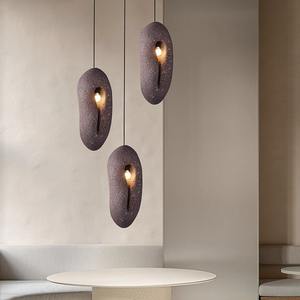 Lustre LED de style Wabi-Sabi japonais, hauteur réglable, pour salle à manger, chambre, bar/table à thé, luminaire suspendu élégant - Product Image 5