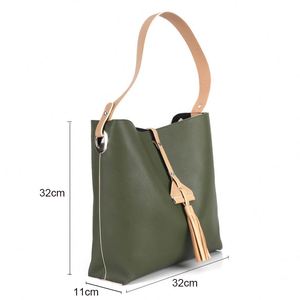 Z &amp; M Cina Merci In Pelle Tinta Unita handle Bag per Le Donne - Product Image 6