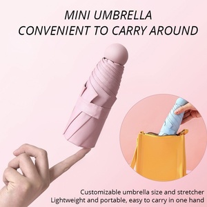 Custom Logo Mini Pocket <b>Umbrella</b> Wholesale Promotional Gift Capsule <b>Umbrella</b> Compact Folding Travel Parasol for Women Men - Product Image 4