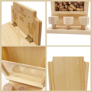 Tempat makan tupai gantung, kayu portabel luar ruangan untuk hewan kecil wadah makanan dan Dekorasi balkon rumah - Product Image 4