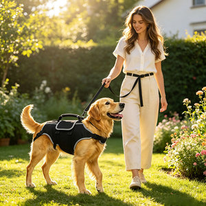 Arnés de elevación reflectante para perros con asa, para perros mayores con lesiones articulares y artritis, ayuda para caminar, soporte para mascotas, arnés de elevación tipo bandolera - Product Image 6
