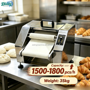 Laminatrice per Croissant da Tavolo ZL-250 in Acciaio Inox 201, Formatrice Automatica di Pasta 15-80g per Croissant Danesi, Ideale per Piccole Panetterie e Caffetterie - Product Image 1