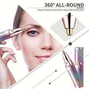 Kit de aseo de belleza, pinzas faciales, recortador de cejas eléctrico, recortador de pelo 2 1, maquinilla de afeitar para cejas USB indolora para mujeres y hombres, hogar - Product Image 3