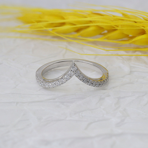 Paston joias finas 10k 14k ouro branco em formato de melee moissanite, pedras, anel de eternidade vvs diamante, joias que combinam - Product Image 2