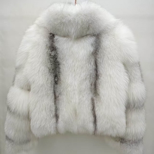 Yeni Kışlık Tam Deri Bayan Gerçek Tilki Kürk Ceket Büyük Kürk Lüks Kadınlar İçin Gerçek Doğal Altın Ada Tilki Kürk Mont - Product Image 5
