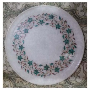 Plaque en marbre, incrustation makbanane - Product Image 1