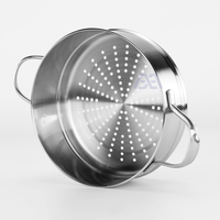 AXA Dampfer zum Kochen, 304-Edelstahl-Dampfertopf, Speisen-Dampfer 24 Zoll Dampfgläser mit Deckel 2-stufig für Suppen
