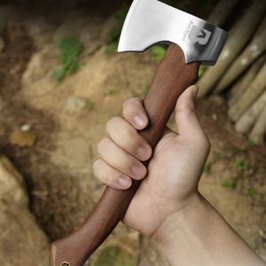 <b>Axe</b> Customizable Stainless Steel Fixed Blade Tactical Survival Knife Wooden Handle OEM Product for Pocket Hunting Industrial DIY - Product Image 1