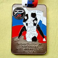 Trofeo de medalla rusa de lucha deportiva, servicio personalizado, recuerdo 3D, alta calidad