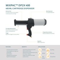 MIXPAC DP2X 400 Pneumatische 2-Komponenten-Klebepistole DP2X 400-01-50-01 DP2X 400-04-50-01 DP2X 400-10-50-01