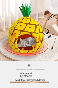 Lit chauffant pour chat de qualité supérieure pour l'hiver, alimenté par USB, avec thermostat réglable et housse lavable en machine - Product Image 5