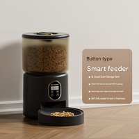 Distributeur intelligent de nourriture pour animaux de compagnie de grande capacité 5L, WiFi, alimenté par batterie, contrôle des portions programmé, écran LCD, appel vocal, double bac à nourriture