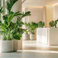 Jardinière en fibre de verre sur mesure, pot de fleurs décoratif, grand récipient d'intérieur/extérieur pour la maison, le jardin, l'hôtel, la station balnéaire