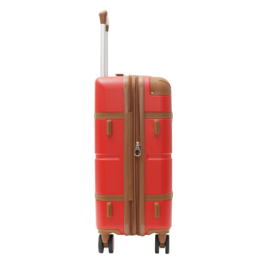 <span class=keywords><strong>Retro</strong></span> Reisekoffer Set Anti-Kratzer ABS Gepäckset mit Beauty Case Braun PU Leder Deko Streifen Kunststoff Eck schutz - Product Image 4