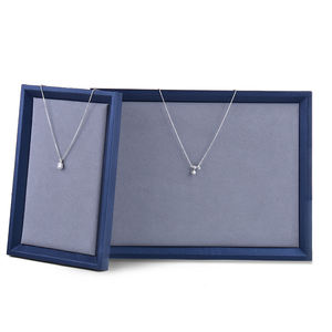 Vente en gros de présentoir de comptoir de plateau de bijoux à cadre bleu foncé de style élégant de Jinsky pour un présentoir de bijoux impressionnant - Product Image 5